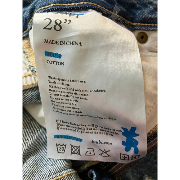 Ksubi Chlo Wasted Klub Trashed High Rise Straight Ankle Jeans 28. NWT - Picture 10 of 10
